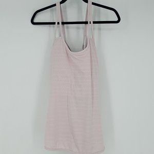 Athleta Empowerment Strappy Tank Built in Bra Pink Size XL